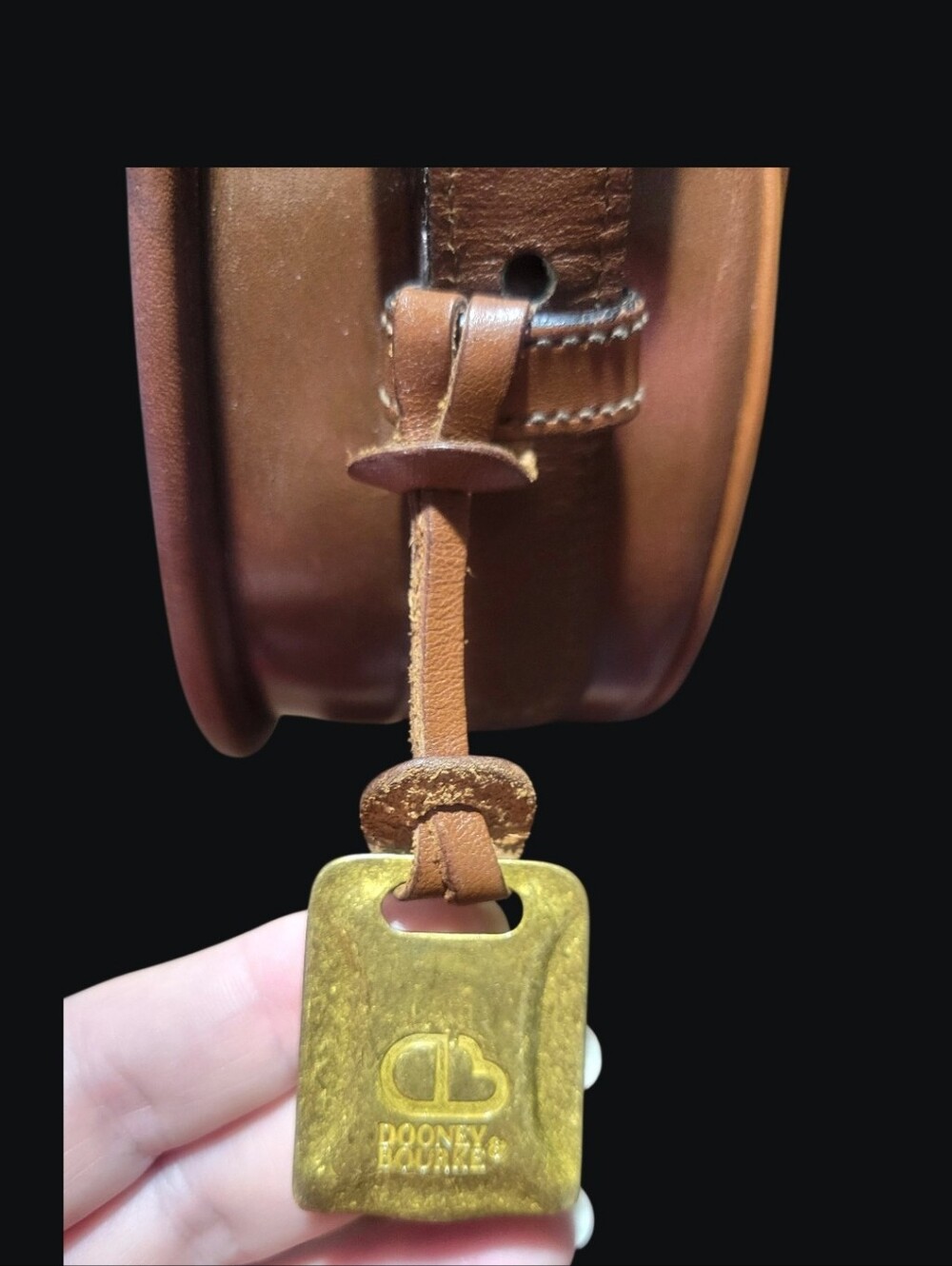 Dooney & Bourke Smooth Bridle Leather Over & Under Saddle 1981-1983 Rare #1264 - Picture 8 of 16